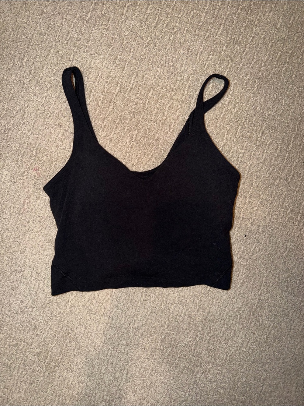 lululemon athletica Black Cropped Scoop Tank